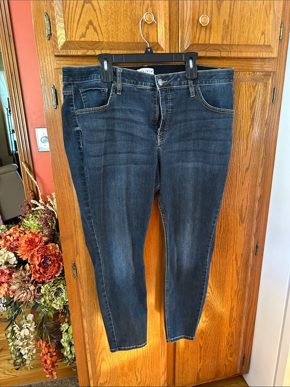 Women’s Ava & Viv Dark Blue Skinny Jeans
